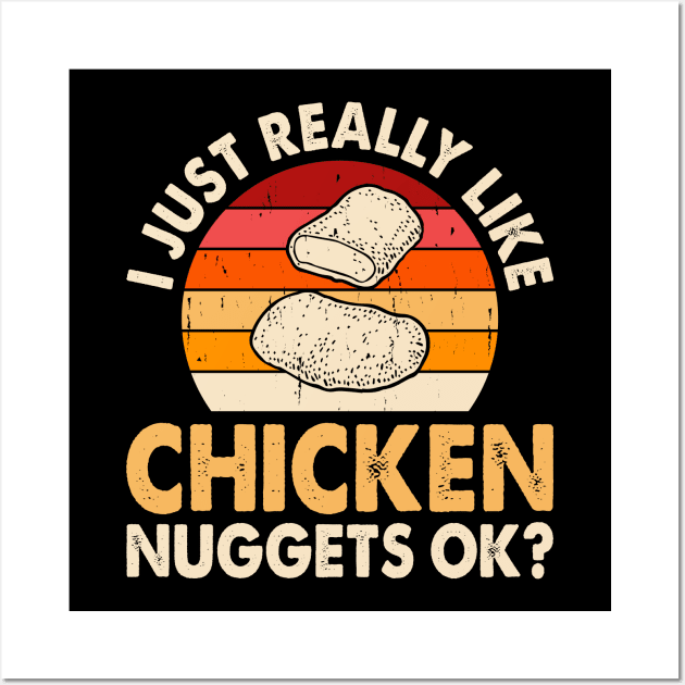 Powered By Chicken Nuggets T Shirt For Women T-Shirt T-Shirt Wall Art by Xamgi